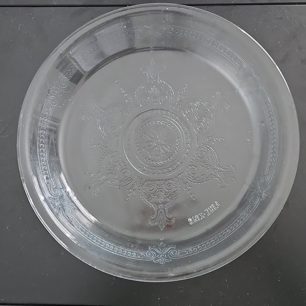 Fire King Sapphire Blue Glass Dinner Plate or Pie Plate